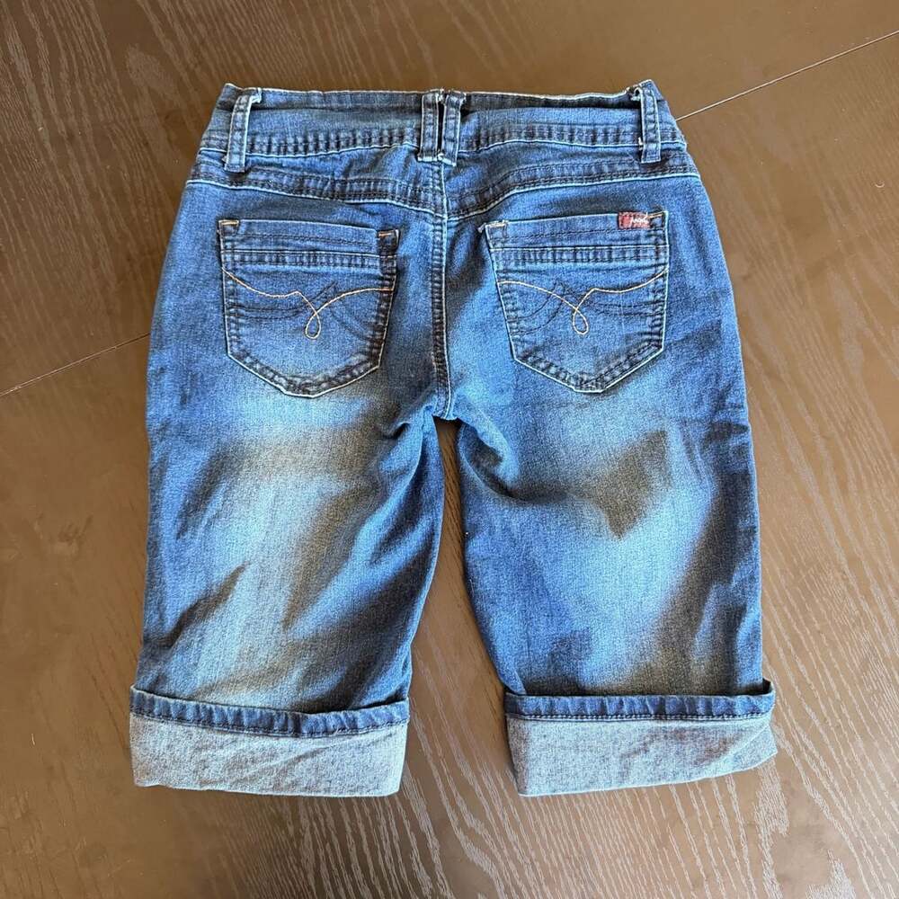 Angels Denim Cuffed Bermuda Jean Shorts Size 6